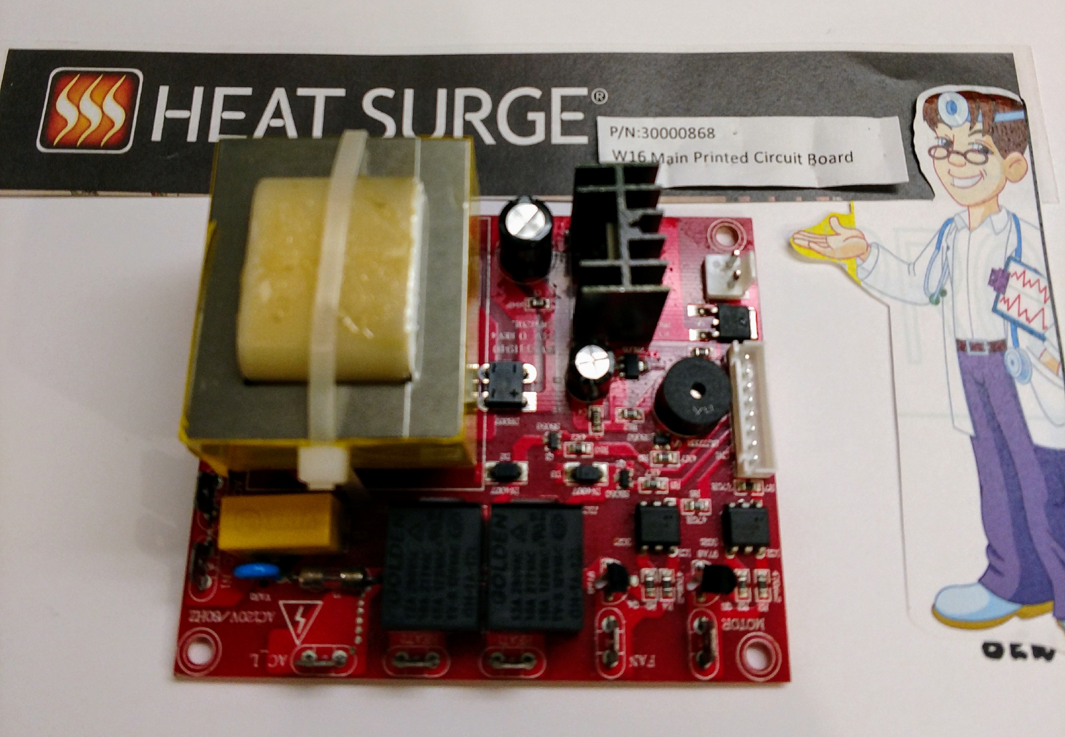 Heat Surge W-16 Power Control Board HS-PSBRED16